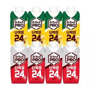 닥터유 프로 단백질 드링크 바나나 250ml x4 + 초코 250ml x4