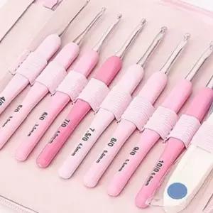 모사용 뜨개질도구 완구 모사용레시피 핑크 레이스용 도구 뜨개질 코바늘세트