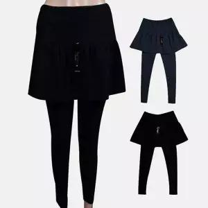 (스킨센스)면스판 AF87II54 2컬러 플레어 치마레깅스