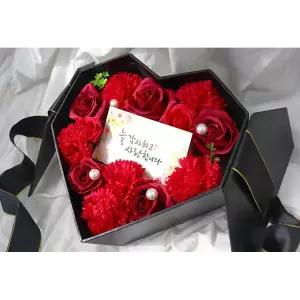 반전 꽃 카네이션 비누꽃 플라워 스승의날 용돈박스 어버이날 하트 마음담아 2종