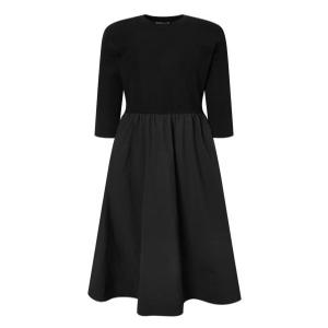 [국내백화점] 헤지스 레이디스 블랙 소재배색 7부 원피스 하객룩 오피스룩 봄원피스