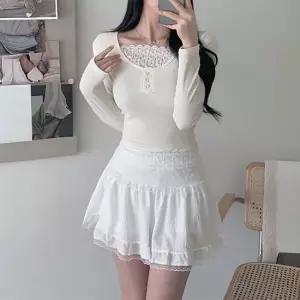 코어 레이스 프릴 미니 스커트 러블리 2994