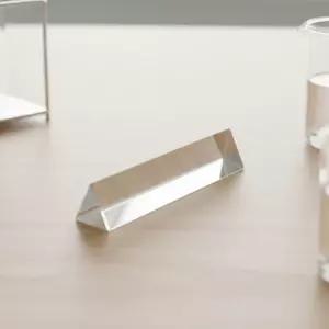 삼각 프리즘 (180mm) 스펙트럼 무지개 관찰 빛의 굴절 반사 광학 유리 하드 케이스