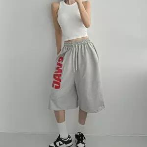 [옷자락]여자 스포티 방송댄스복 와이드핏 레터링 여름 반바지