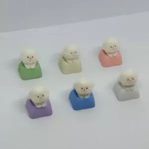 ( )키캡 딸깍이 키보드 LED 키링 클릭커 ASM 강아지 비숑 멍멍이 댕댕이 말티즈 동물