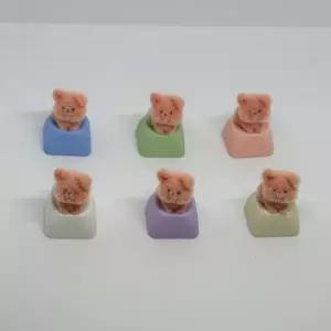 ( )키캡 딸깍이 키보드 LED 키링 클릭커 ASMR 강아지 멍멍이 동물 동물농장 도그