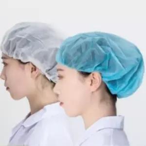 (색상 화이트100매입)부직포 위생모 100개입 이중밴드 헤어캡 주방모자 조리모 망사 M50209