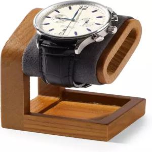 우드텐 싱글 워치 스탠드 디스플레이 솔리드 뱅글그레이 손목시계 우드 팔찌 주얼리