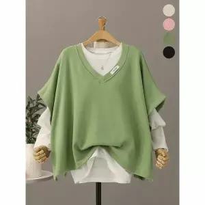 [하프클럽/모노시크]루제브 V넥 라벨 판초 조끼_MNTG566