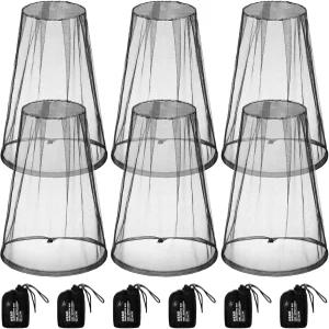 야외 얼굴 목 머리 보호를 위한 곤충 머리망 벌레 모기 6팩