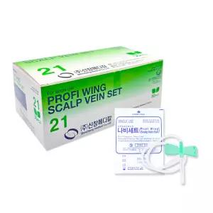 신창메디칼 나비침 21G 1박스 50개입 나비바늘 스칼프