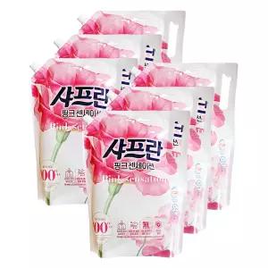 엘지 샤프란 섬유유연제 핑크 센세이션 2.3L 6개 빨래 향기