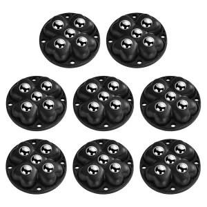 자가 접착 캐스터 휠 360° 회전 메이커 스틸 쓰레기통BLACK8개 블렌더 가구 보관함 프로파일 로우