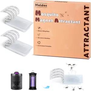 멜도즈 옥테놀 모기 유인제는 벌레 자퍼 물어뜯기 곤충 자석 2팩 파리 덫