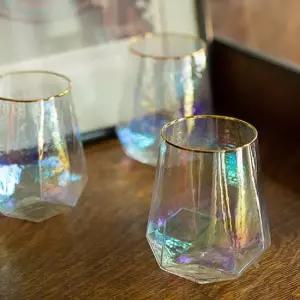 골드링 오로라 다이아컵 550ml 내열유리컵 카페유리컵 집들이선물 신혼선물 생일선물