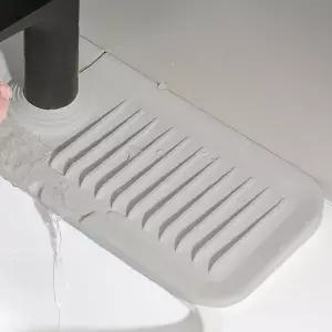 주방 싱크대 물받이 패드 슬림 실리콘 소재 배수구 주변 위생 관리용