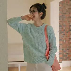 [J-BASIC] 산뜻봄 꽈배기 기본니트(라운드/브이넥)