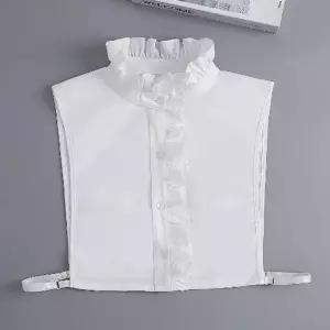 레이스 차이나카라 코튼 페이크 이너 넥 블라우스