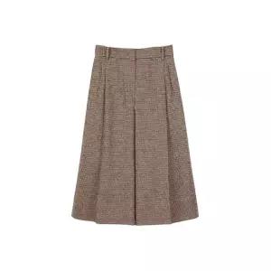 울 블렌디드 체크 큐롯팬츠