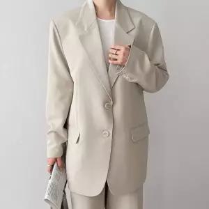 빅사이즈 602 스프링모던싱글버튼자켓 DRDU035