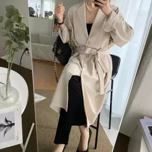 빅사이즈 602 샌딩베이직와이드롱코트 DRAQ486