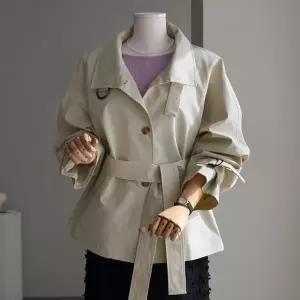 (안나앤모드) tendi 버클 플랩 하프 트렌치 [자켓EDJ34]