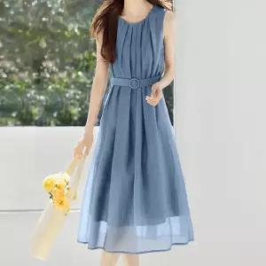 [블랙퀸][블랙퀸] 이베라 핀턱주름 플리츠 루즈핏 원피스 blk003680