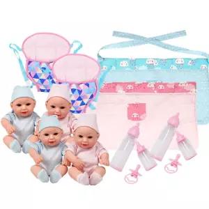 엄마놀이 소프트 아기인형2P 포대기 젖병 5살 손주 소꼽장난 조카 교사 졸업 키즈카페