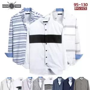 겨울 신상 셔츠 긴팔 남방 빅사이즈 와이셔츠 캐주얼 솔리드 체크 정장 드레스 남자 남성