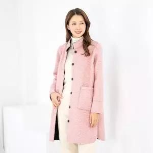 엄마옷 60대 여성 모슬린 뽀글이 차이나 무지 롱코트 511HJK160 중년여성/50대/70대/빅사이즈/할머니옷/마