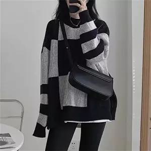 니트 123 골지 니 L 가을 빅사이즈 루즈핏 (KYR-WFH69AD)