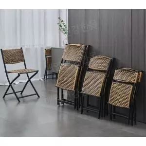 접이식 라탄 의자 다이닝 2color 라탄의자 카페 원형