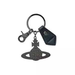 [비비안웨스트우드]26SS 해머드 ORB 로고 키링 블랙 8203011MU OM0014 N403