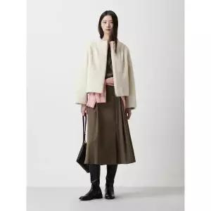 [ZOOC](대구신세계)모크넥 집업 페이크 무스탕 Z254PSF652