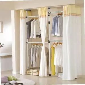 간이 조립식 옷장 드레스룸4단 옷걸이 W