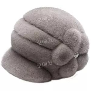 겨울모자 벙거지캡 여성 선물 데일리 캐주얼 퍼 방한 간절기 가을