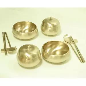 2인용 원앙조각 옥바리세트 전통식기 유기식기세트 전통디자인