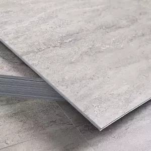 3T 점착식 데코타일 무광 트레버틴 어스 AZTI6-14바닥 형타일 보수 인테리어 베란다시공 사무공간 다용도