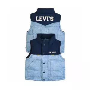 매장정품 LEVI'S 리바이스 LEVIS KIDS LVC 웨스턴 다운베스트 (주니어) 멜란지 블루 V254VE353P 990523