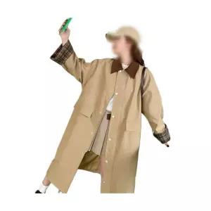 트렌치코트 여성 봄 핑크 오버핏 캐주얼 가을 여성용 아우터