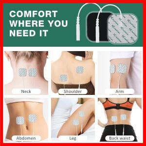 Hailicare 10개 교체용 전극 패드 텐스 EMS 마사지기용 자가 접착 젤 전극 패치 재사용 가능 4x4cm/5x5cm