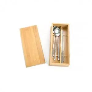 ( )업소용 대나무 사각수저보관함 수저케이스