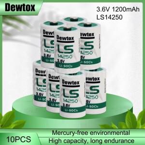 10PCS LS14250 TL-5902 1/2AA AA 3.6V CNC ETC PLC 산업용 제어 가스 수량계 용 비 충전식 리튬 이온 배터