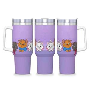 마리 캣 밈 텀블러  음료 물병 누수 방지 스테인리스 스틸 보온 머그컵 맞춤형 운전용