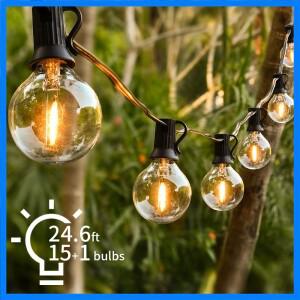 30M LED 요정 문자열 빛 글로브 파티 갈 랜드 빛 G40 꽃 빛 야외 뒷마당에 대 한 따뜻한 흰색 웨딩 장식 조