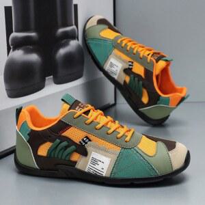 레이스업 테니스화 패션 플랫 경량 스니커즈 새 캐주얼 디자이너 남성용 워킹 신발 메쉬 남성용