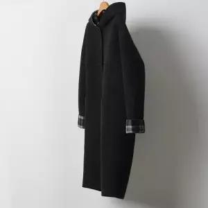 빅사이즈아우터 J547L510 후두체크배색울롱코트 BG