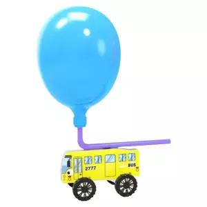 중등과학 작용반작용 추진력 풍선버스 만들기 5개입/ 학교기관 교과실험 운동에너지