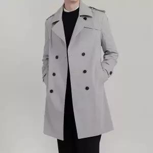 [리빌모아]남자 더블 트렌치 바바리 코트 DB-CTA-77-그레이