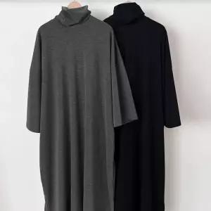 빅사이즈원피스 T673L602 소프트폴라오버핏원피스 GL